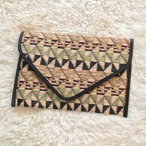 BCBG Wicker Clutch